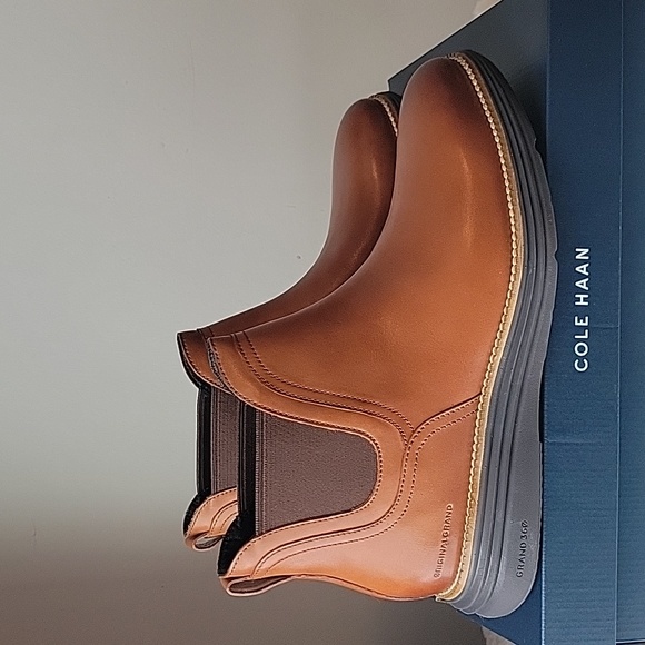 Cole Haan Original Geand Ultra Chelsea Boot British Tan Java US 10M - Picture 3 of 4